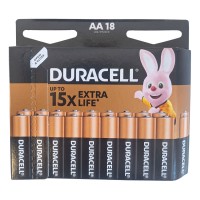 Duracell Basic MN1500 AA šarminės baterijos 18 vnt.